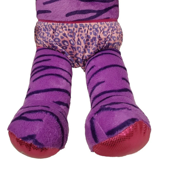 Build A Bear Honey Girls HG Teegan Plush Purple Tiger Cat Stuffed Animal 21" - Picture 4 of 6